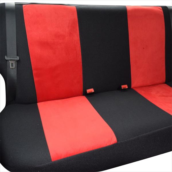 Auto Sitzbezug Set Universal Design Vorne und Hinten Schwarz mit FARBAUSWAHL